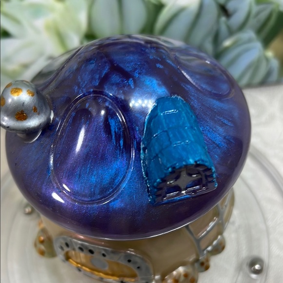 Enchanted Purple and Silver Mushroom House Decor - Picture 7 of 11